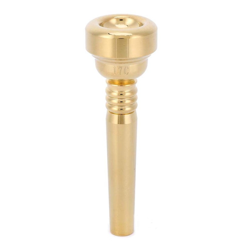 Dilwe Trumpet Mouthpiece 17C Gold Plated Wind Musical Instrument Accessory - Image 1